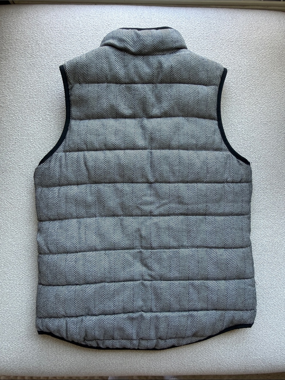 A New Day Quilted Herringbone Puffer Vest Black White Size S - Picture 4 of 4